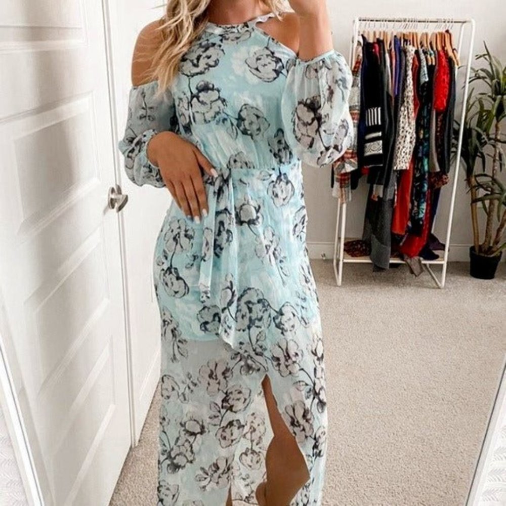 BCBGMAXAZRIA ISABELE FLORAL-PRINT MAXI DRESS Size 4 $298